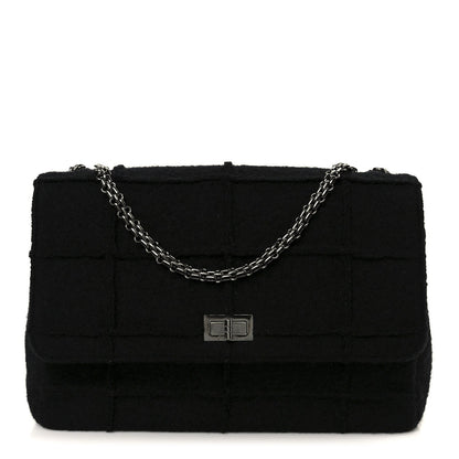 Wool Jumbo Chocolate Bar Mademoiselle Flap Black