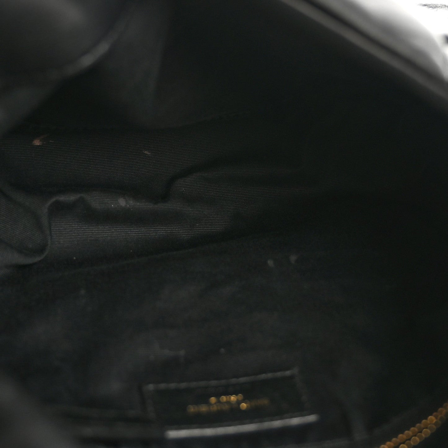 Lambskin Quilted Small Loulou Puffer Monogram Chain Satchel Black
