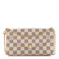 Damier Azur Pochette Felicie Chain Wallet Rose Ballerine