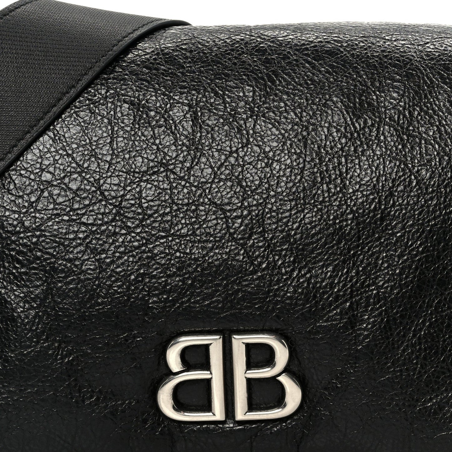 Arena Calfskin Small Monaco Flap Bag Black