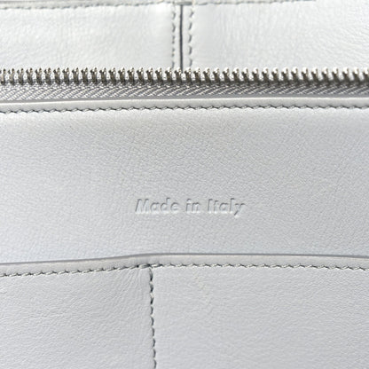Smooth Calfskin Medium Tri-Fold Bag Pearl Grey