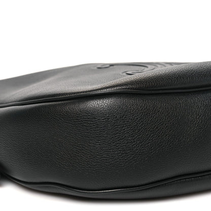 Supple Calfskin Cuir Triomphe Medium Heloise Shoulder Bag Black