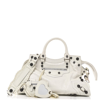 Agneau Arena Neo Cagole City Handbag Optic White