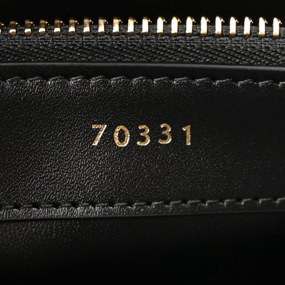 Satinated Calfskin Small 16 Top Handle Bag Black
