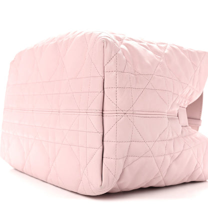 Calfskin Macrocannage Medium Toujours Powder Pink