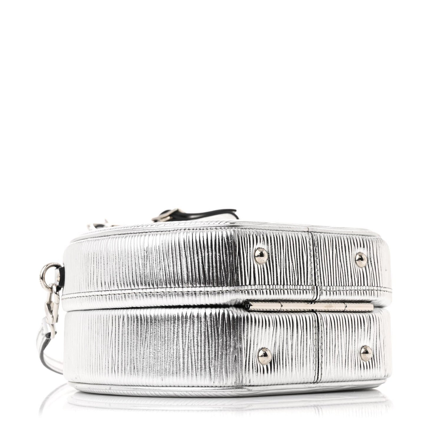 Metallic Epi Petite Boite Chapeau Silver