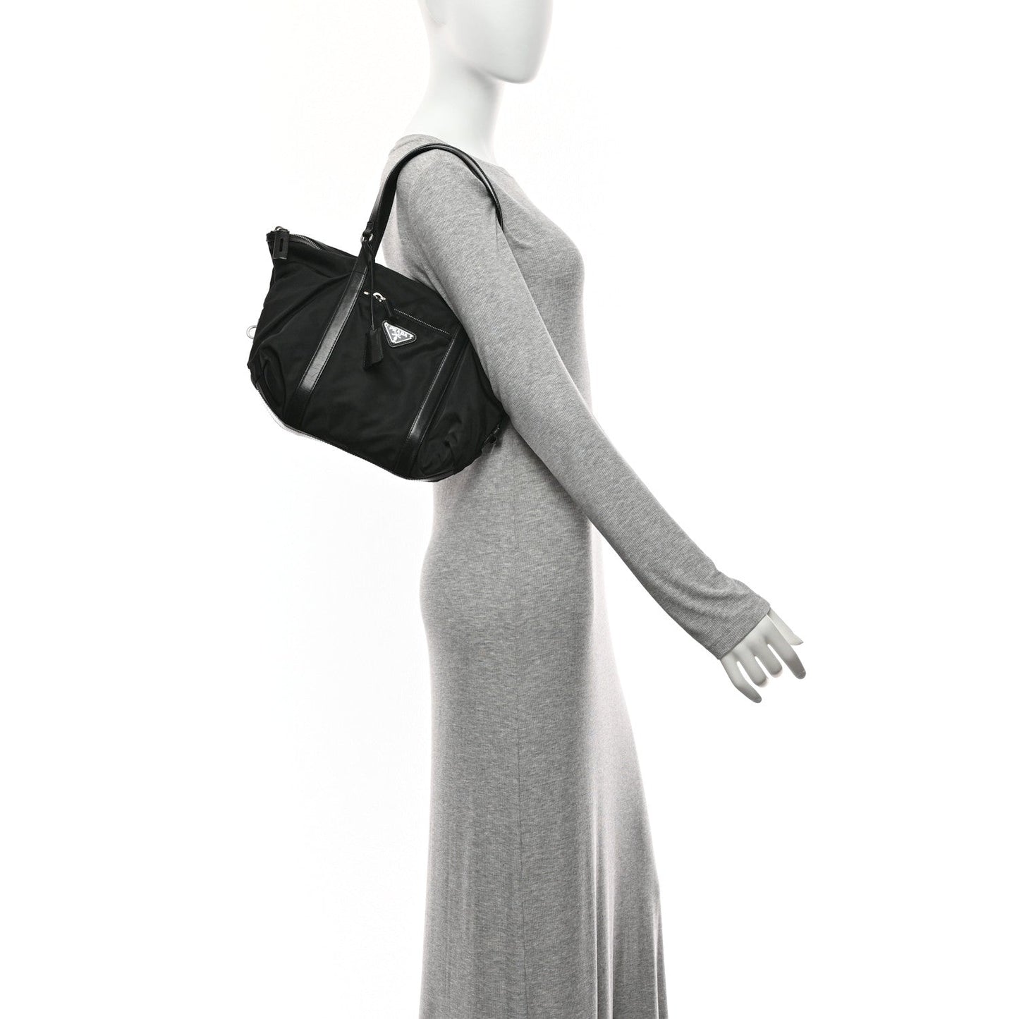 Tessuto Nylon Saffiano Tote Black