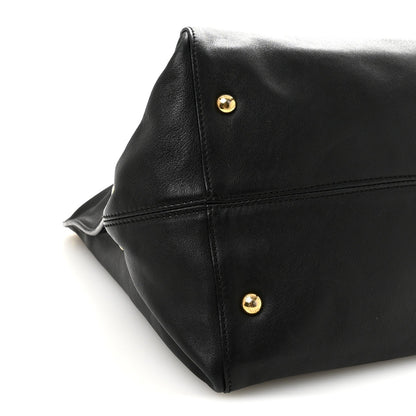 Calfskin Trifolio Tote Black