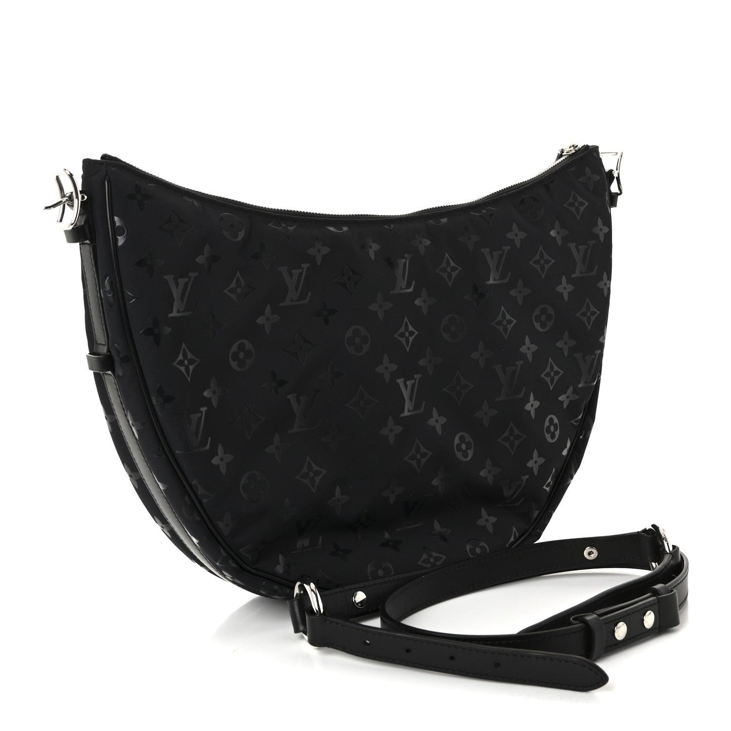 Nylon Monogram Loop Pocket Hobo Polar Night