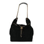 Suede Quilted Medium Chanel 25 Handbag Black