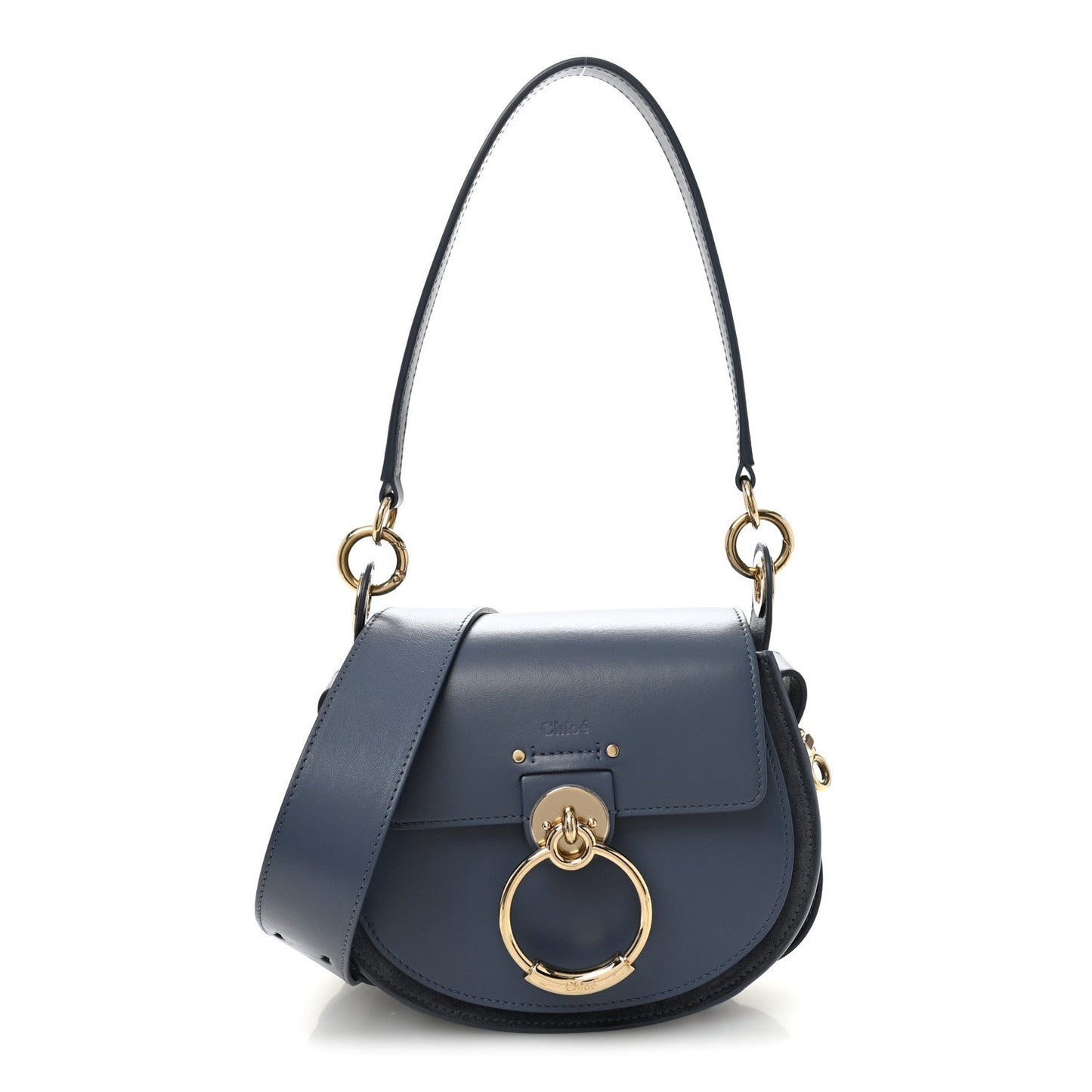 Calfskin Small Tess Bag Deep Ocean Blue
