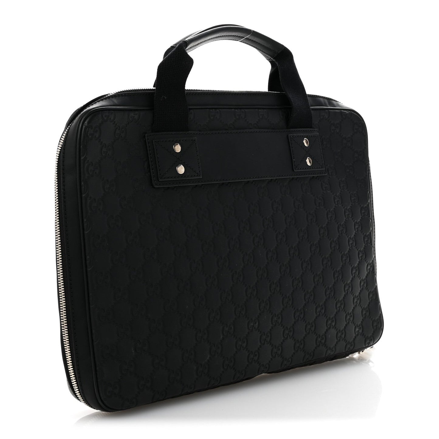 Rubber Guccissima Laptop Briefcase Black
