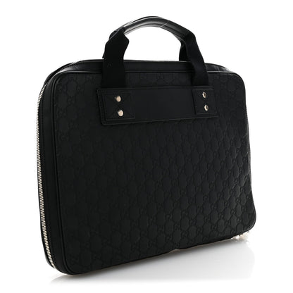 Rubber Guccissima Laptop Briefcase Black