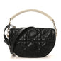 Lambskin Cannage Small Dior Vibe Hobo Bag Black
