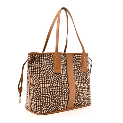 Visetos Medium Liz Reversible Shopper Tote Cognac
