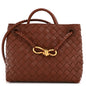 Nappa Intrecciato Small Andiamo Shoulder Bag Sapele