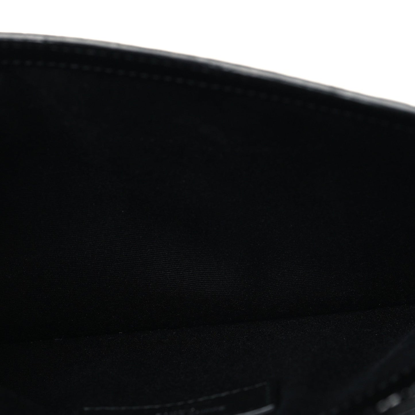 Calfskin Crocodile Embossed Uptown Monogram Pouch Black