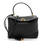 Natural Smooth Calfskin Mini Rodeo Top Handle Handbag Black