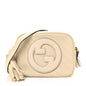 Sakai Be Green Calfskin Diagonal Stitched Small Blondie Shoulder Bag Mystic White