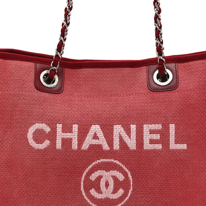 Canvas Small Deauville Tote Red