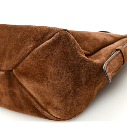 Scamosciato Suede Large Aimee Shoulder Bag Cacao
