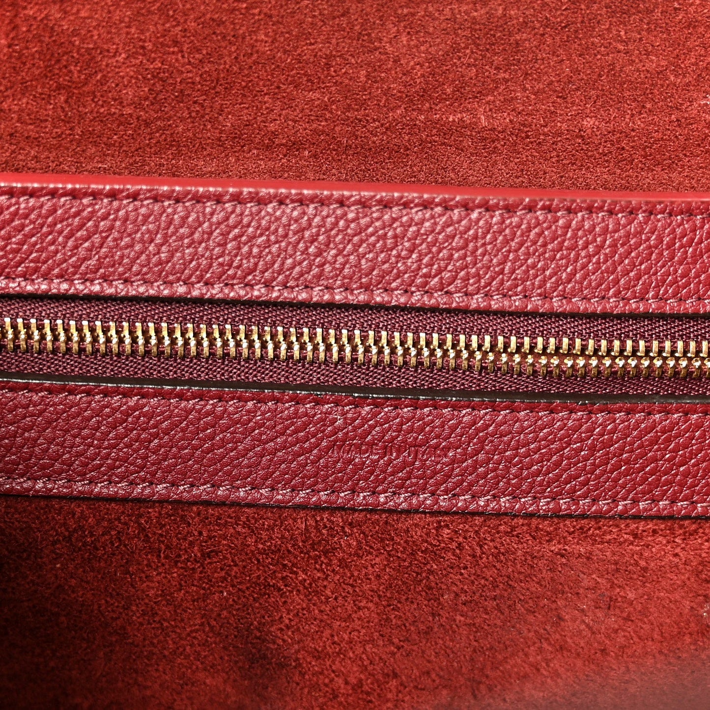 Soft Grained Calfskin Small Belt Cabas Phantom Light Burgundy