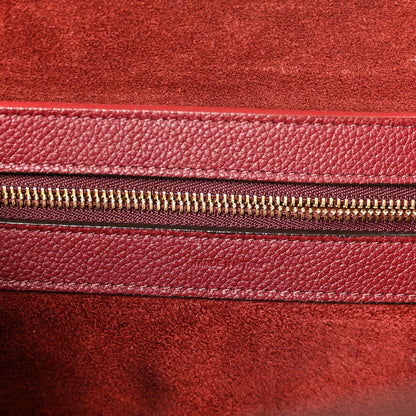 Soft Grained Calfskin Small Belt Cabas Phantom Light Burgundy