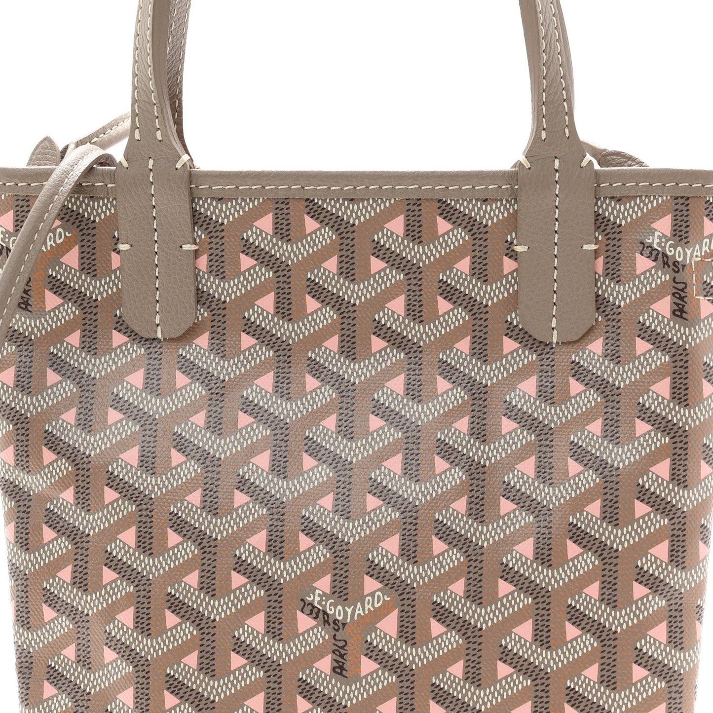 Goyardine Poitiers Claire Voie Tote Grege Powder Pink