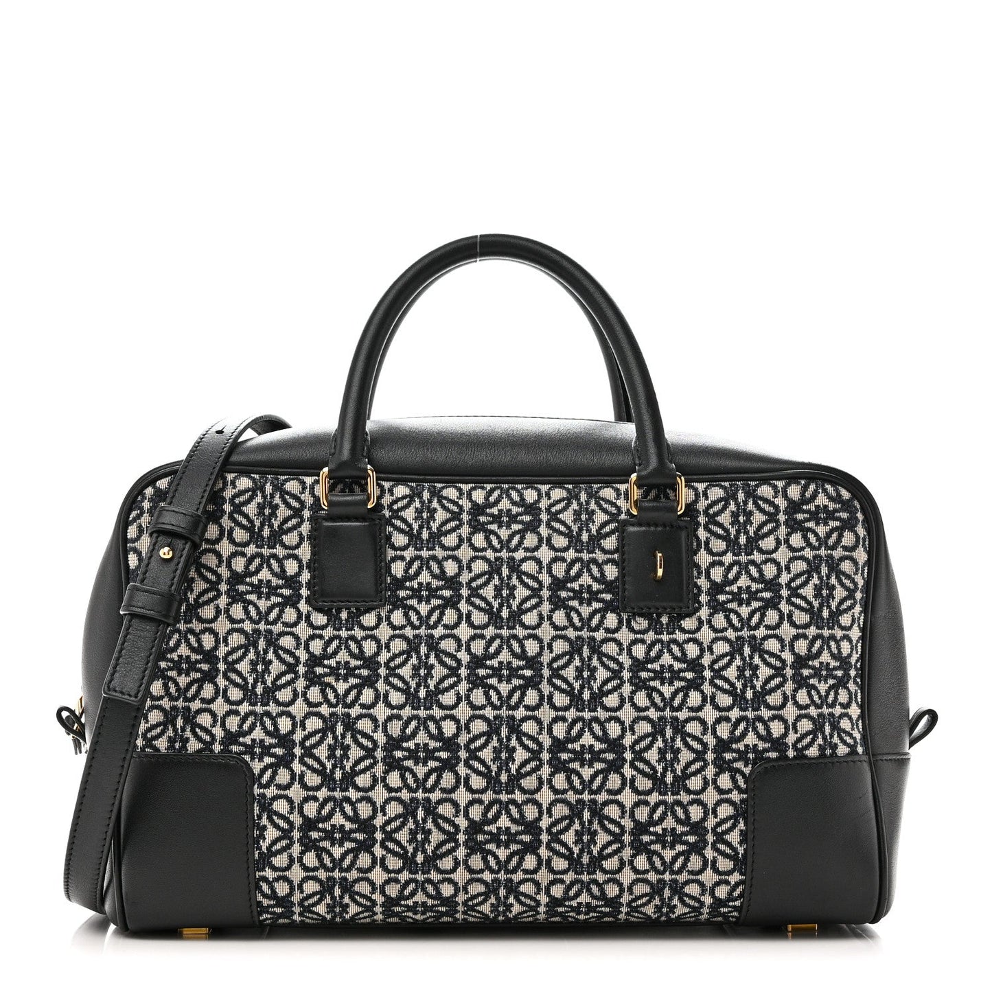 Jacquard Anagram Calfskin Amazona 28 Black Navy