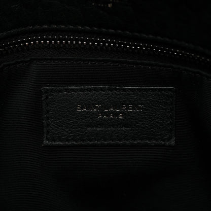 Grained Lambskin Monogram Large Niki Chain Satchel Black