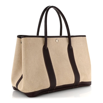 Buffle Skipper Toile Garden Party 36 MM Tote Marron Fonce