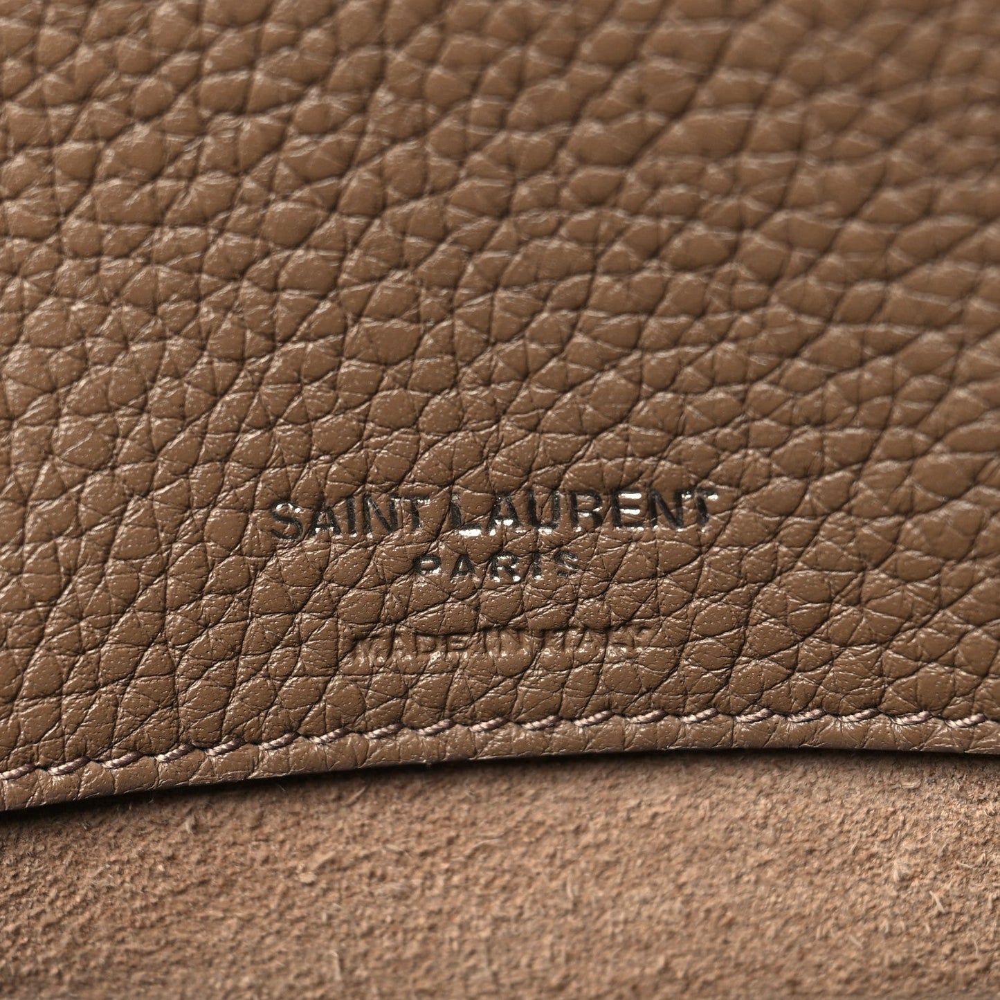 Grained Calfskin Baby Sac De Jour Souple Taupe