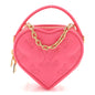 Calfskin Embroidered Monogram Pop My Heart Bag Pouch Dragon Fruit Pink