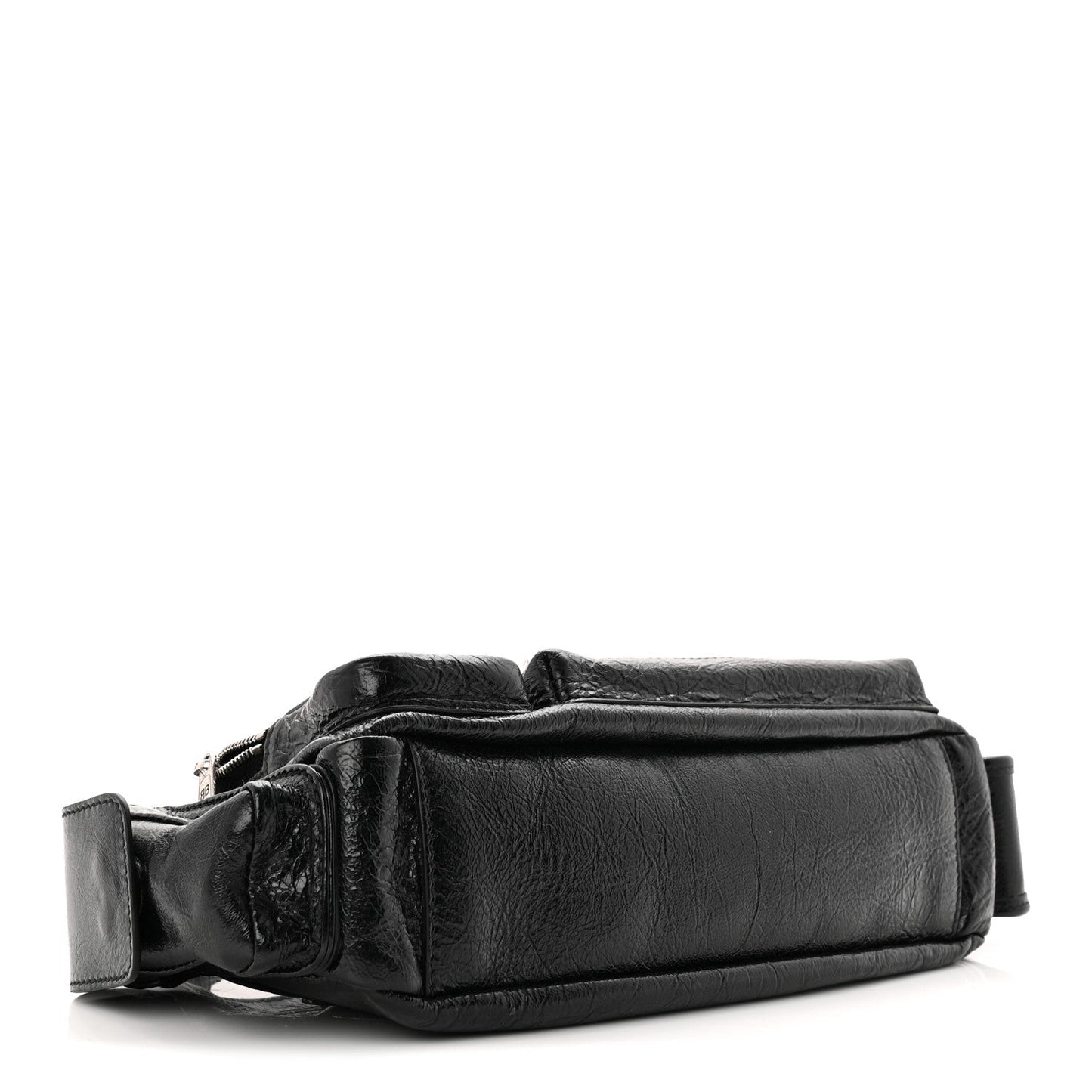 Agneau Arena Superbusy XS Sling Zip Shoulder Bag Black