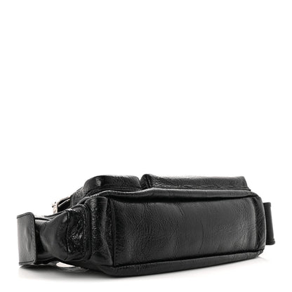 Agneau Arena Superbusy XS Sling Zip Shoulder Bag Black