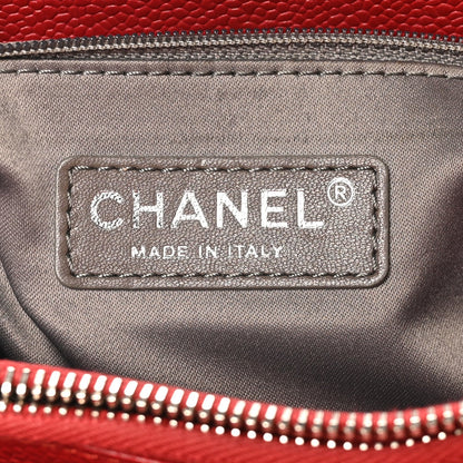 Caviar Quilted Grand Shopping Tote GST Red