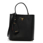 Saffiano Cuir Medium Panier Bucket Bag Black Fuoco