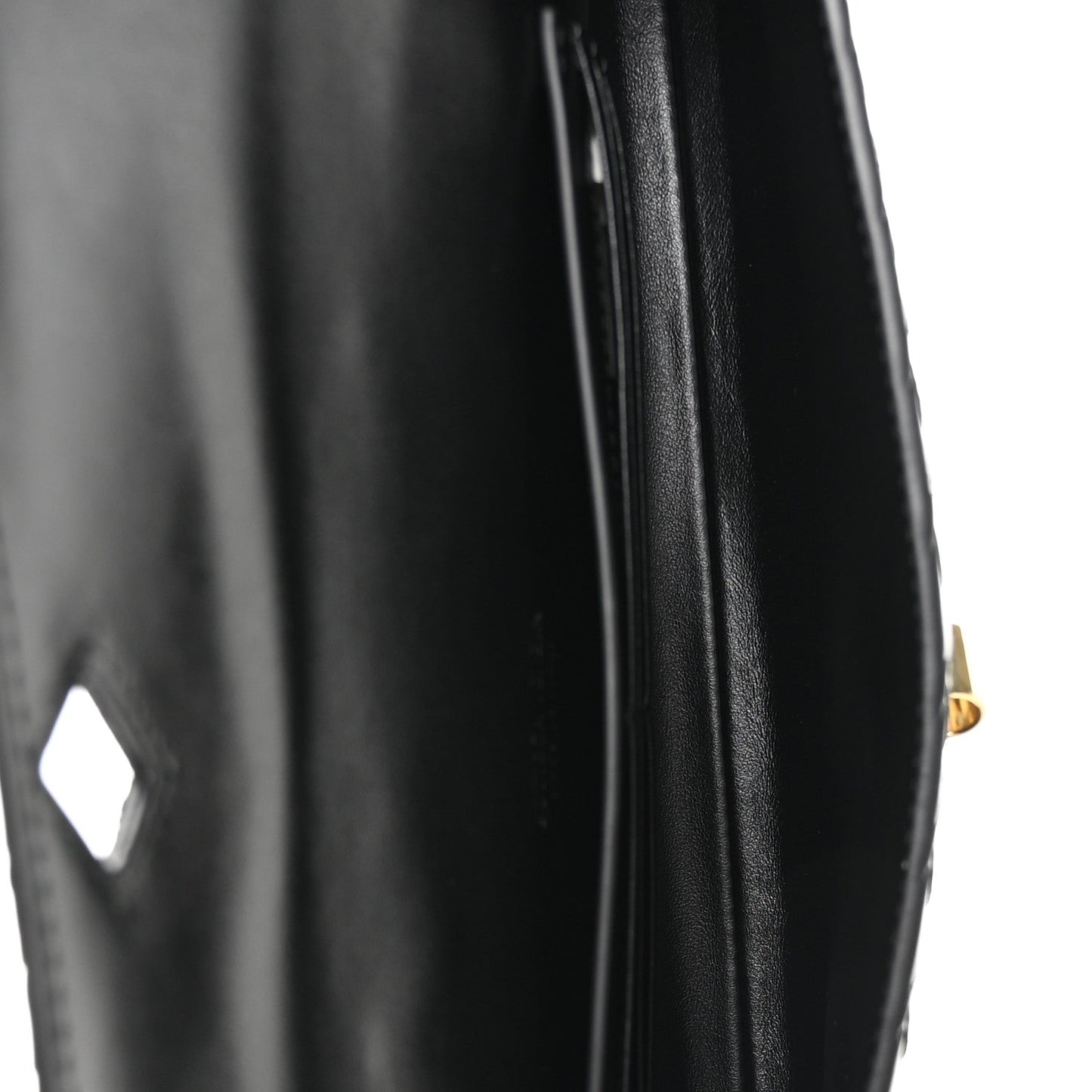 Nappa Intrecciato Long Andiamo Top Handle Clutch Black