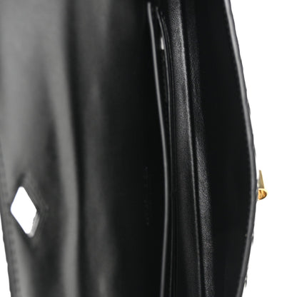 Nappa Intrecciato Long Andiamo Top Handle Clutch Black