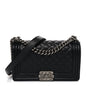 Lambskin Quilted New Medium Boy Flap Black