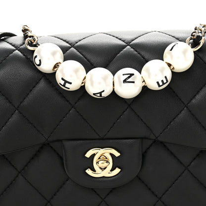 Lambskin Quilted Small My Precious Flap Black