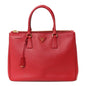 Saffiano Lux Large Double Zip Tote Fuoco