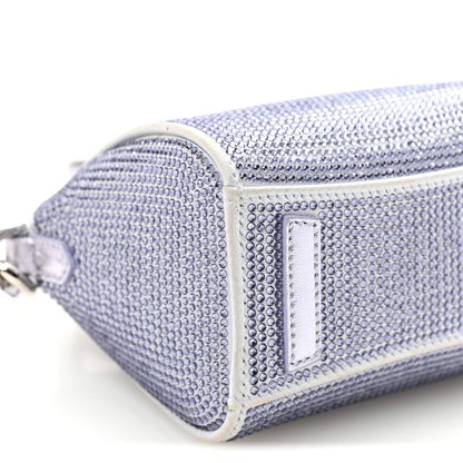 Lambskin Satin Strass Micro Antigona Lavender