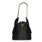 Washed Denim Quilted Medium Chanel 25 Handbag Black