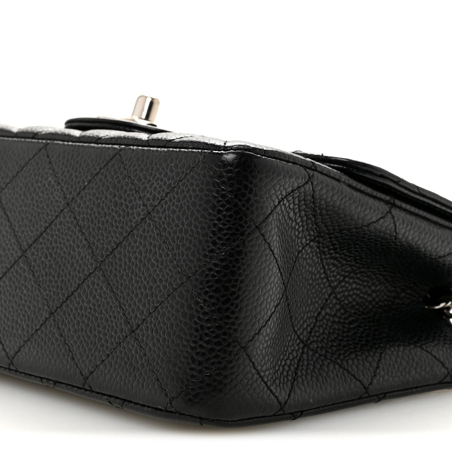 Caviar Quilted Mini Square Flap Black