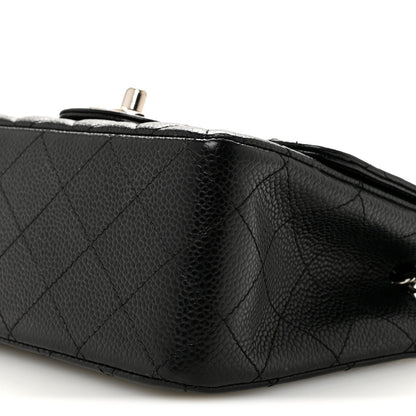 Caviar Quilted Mini Square Flap Black