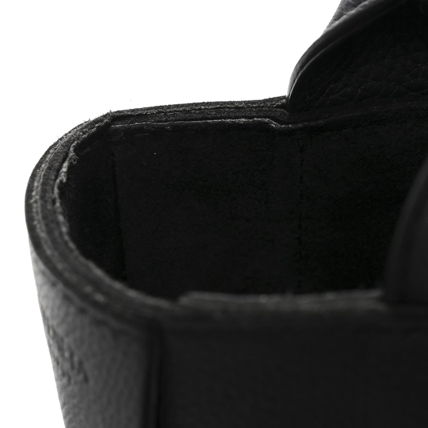 Grained Calfskin Intrecciato Mini Arco Tote Black