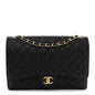 Caviar Quilted Maxi Double Flap Black