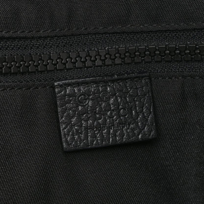 Nylon Monogram Small Flat Messenger Bag Black