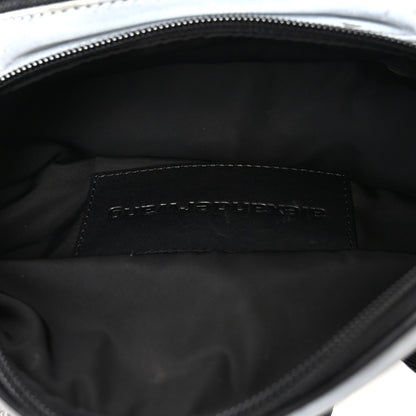 Nylon Logo Printed Attica Belt Bag Reflective Silver